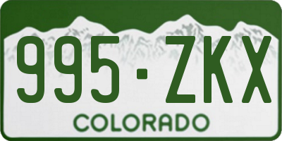 CO license plate 995ZKX