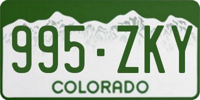 CO license plate 995ZKY