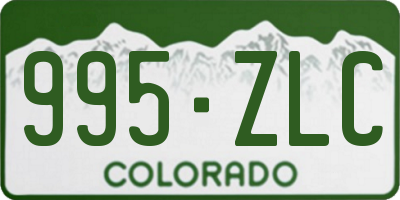 CO license plate 995ZLC
