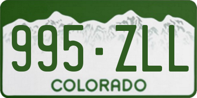 CO license plate 995ZLL