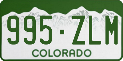 CO license plate 995ZLM