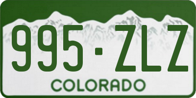 CO license plate 995ZLZ