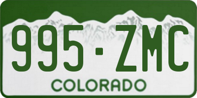 CO license plate 995ZMC