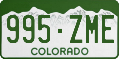 CO license plate 995ZME