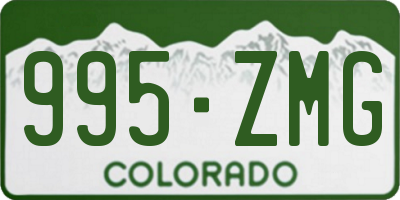 CO license plate 995ZMG