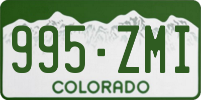 CO license plate 995ZMI