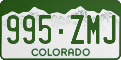 CO license plate 995ZMJ