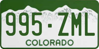 CO license plate 995ZML