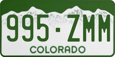 CO license plate 995ZMM