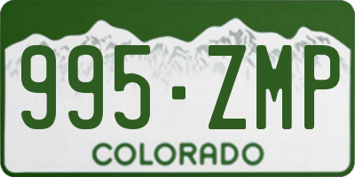 CO license plate 995ZMP