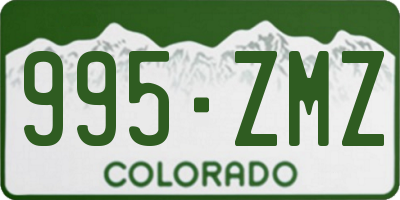 CO license plate 995ZMZ
