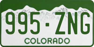 CO license plate 995ZNG
