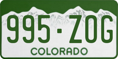 CO license plate 995ZOG