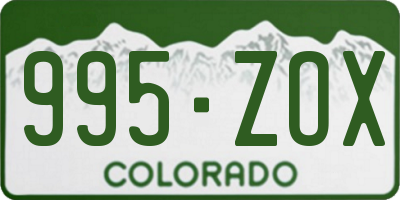 CO license plate 995ZOX