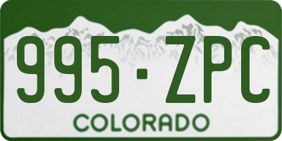 CO license plate 995ZPC