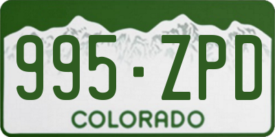 CO license plate 995ZPD