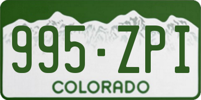 CO license plate 995ZPI