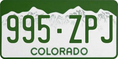 CO license plate 995ZPJ