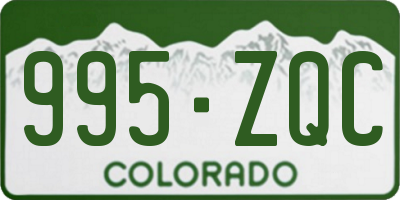 CO license plate 995ZQC
