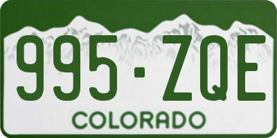 CO license plate 995ZQE