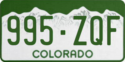 CO license plate 995ZQF