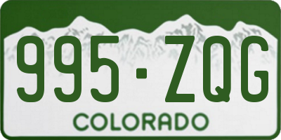 CO license plate 995ZQG