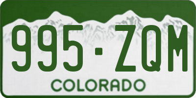 CO license plate 995ZQM