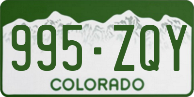 CO license plate 995ZQY