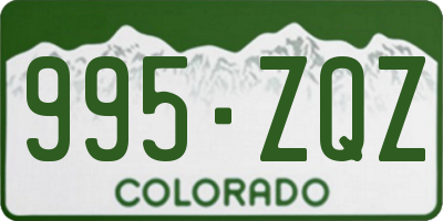 CO license plate 995ZQZ