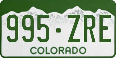 CO license plate 995ZRE