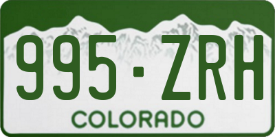 CO license plate 995ZRH