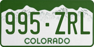 CO license plate 995ZRL