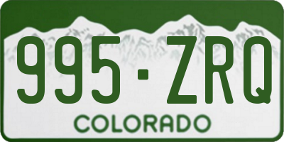 CO license plate 995ZRQ