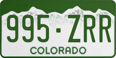 CO license plate 995ZRR