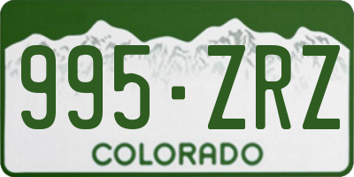 CO license plate 995ZRZ