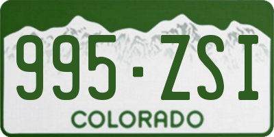 CO license plate 995ZSI