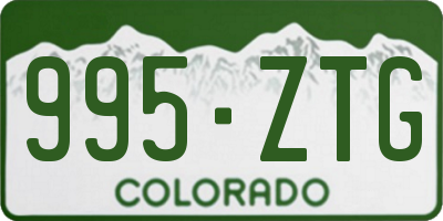 CO license plate 995ZTG