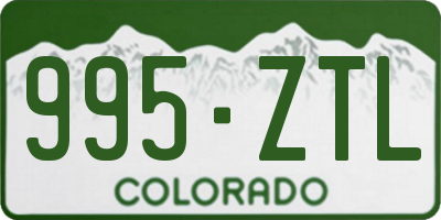 CO license plate 995ZTL
