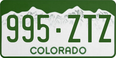 CO license plate 995ZTZ