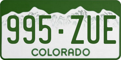 CO license plate 995ZUE