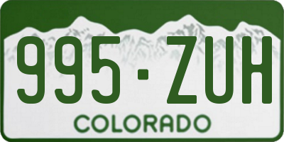 CO license plate 995ZUH