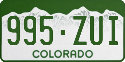 CO license plate 995ZUI
