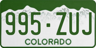 CO license plate 995ZUJ