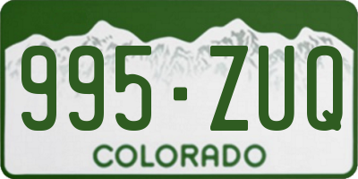 CO license plate 995ZUQ