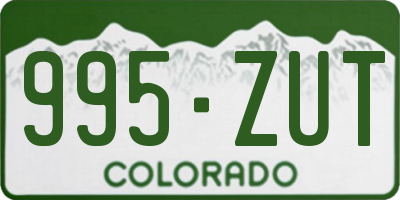 CO license plate 995ZUT