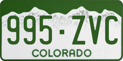 CO license plate 995ZVC
