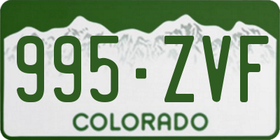 CO license plate 995ZVF