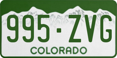 CO license plate 995ZVG