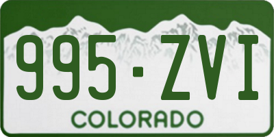 CO license plate 995ZVI