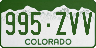 CO license plate 995ZVV